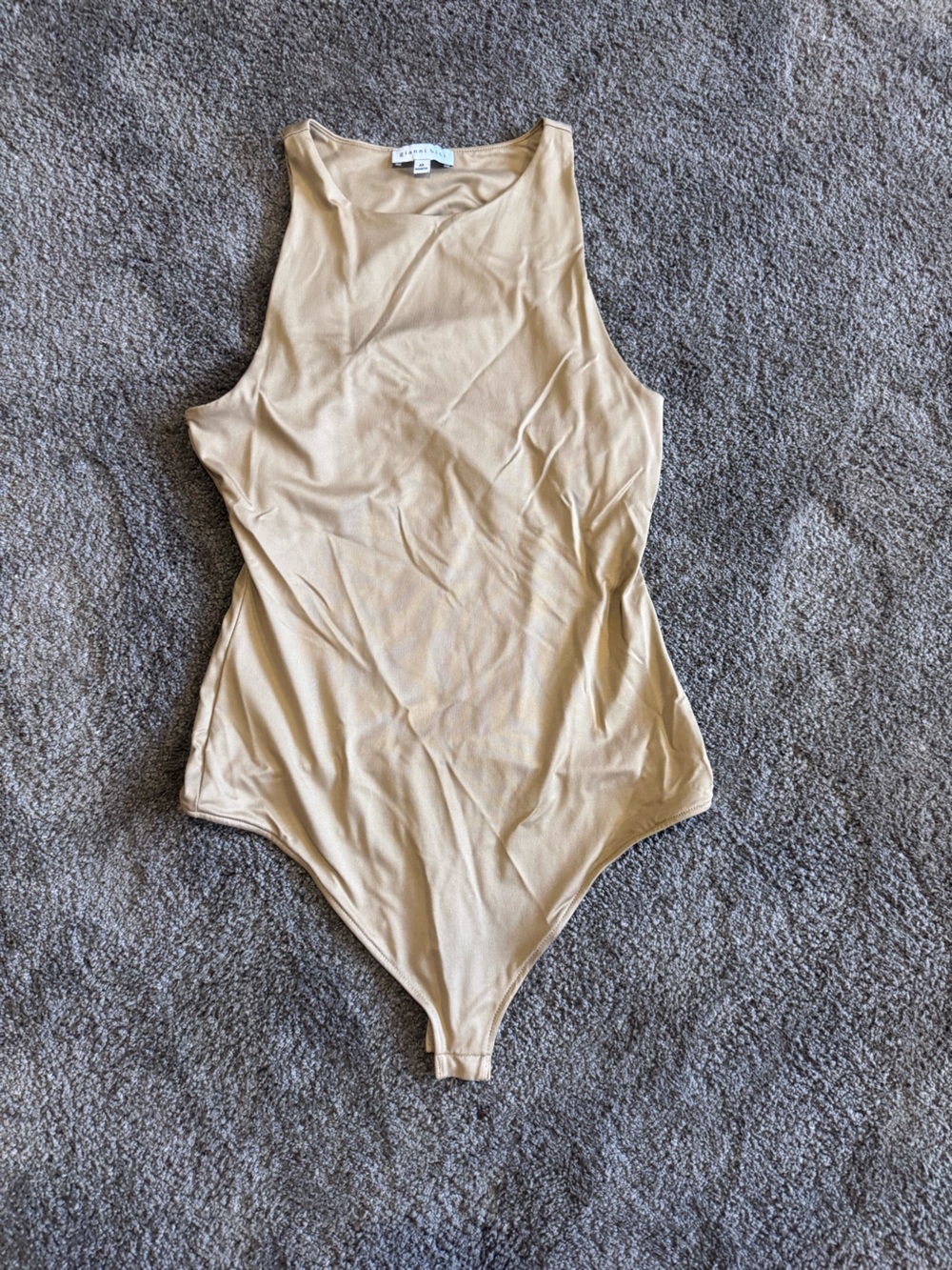 Gianni Bini Beige Sleeveless Bodysuit